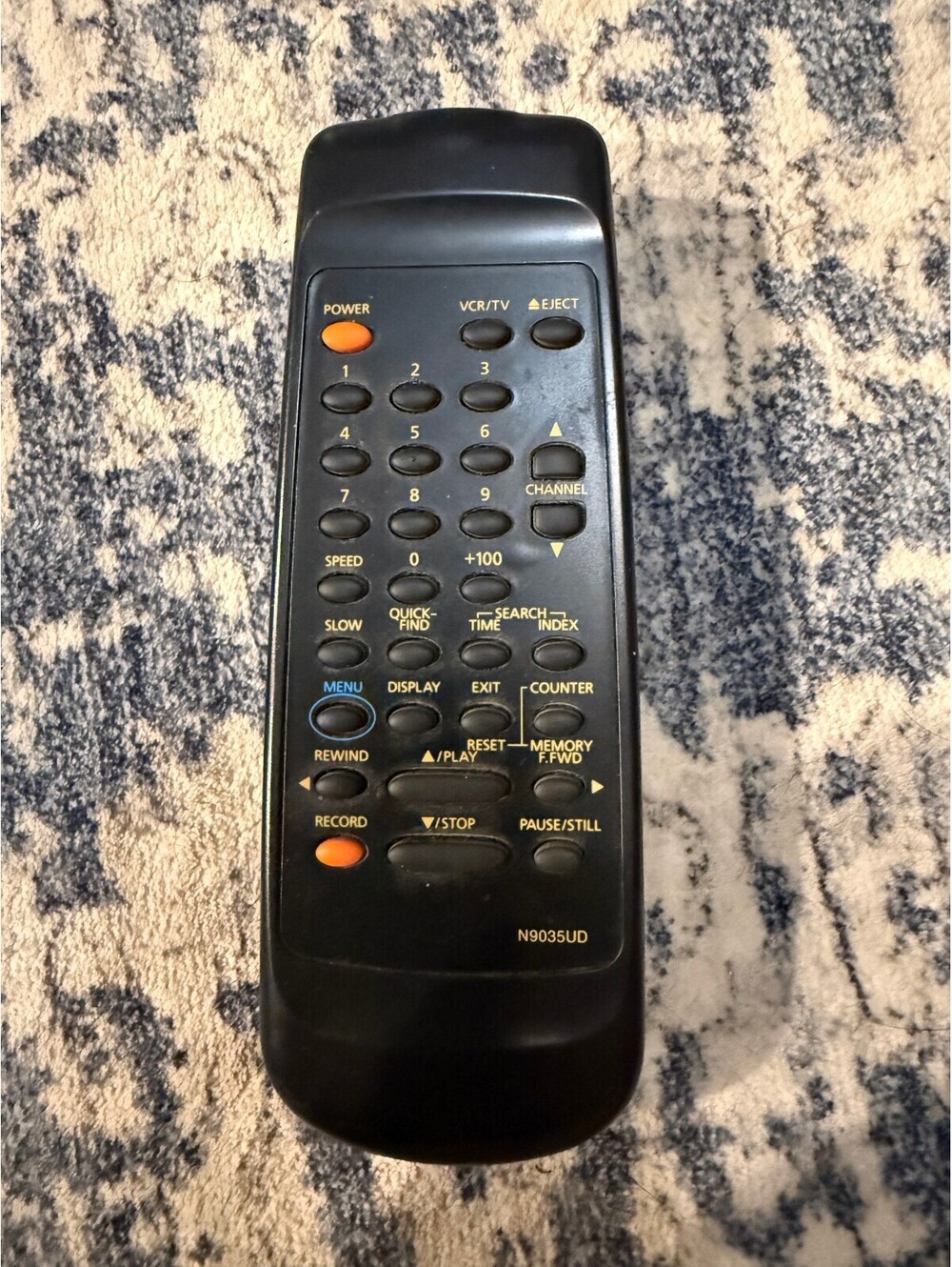 N903SUD VCR Remote Control Black Replacement Vintage